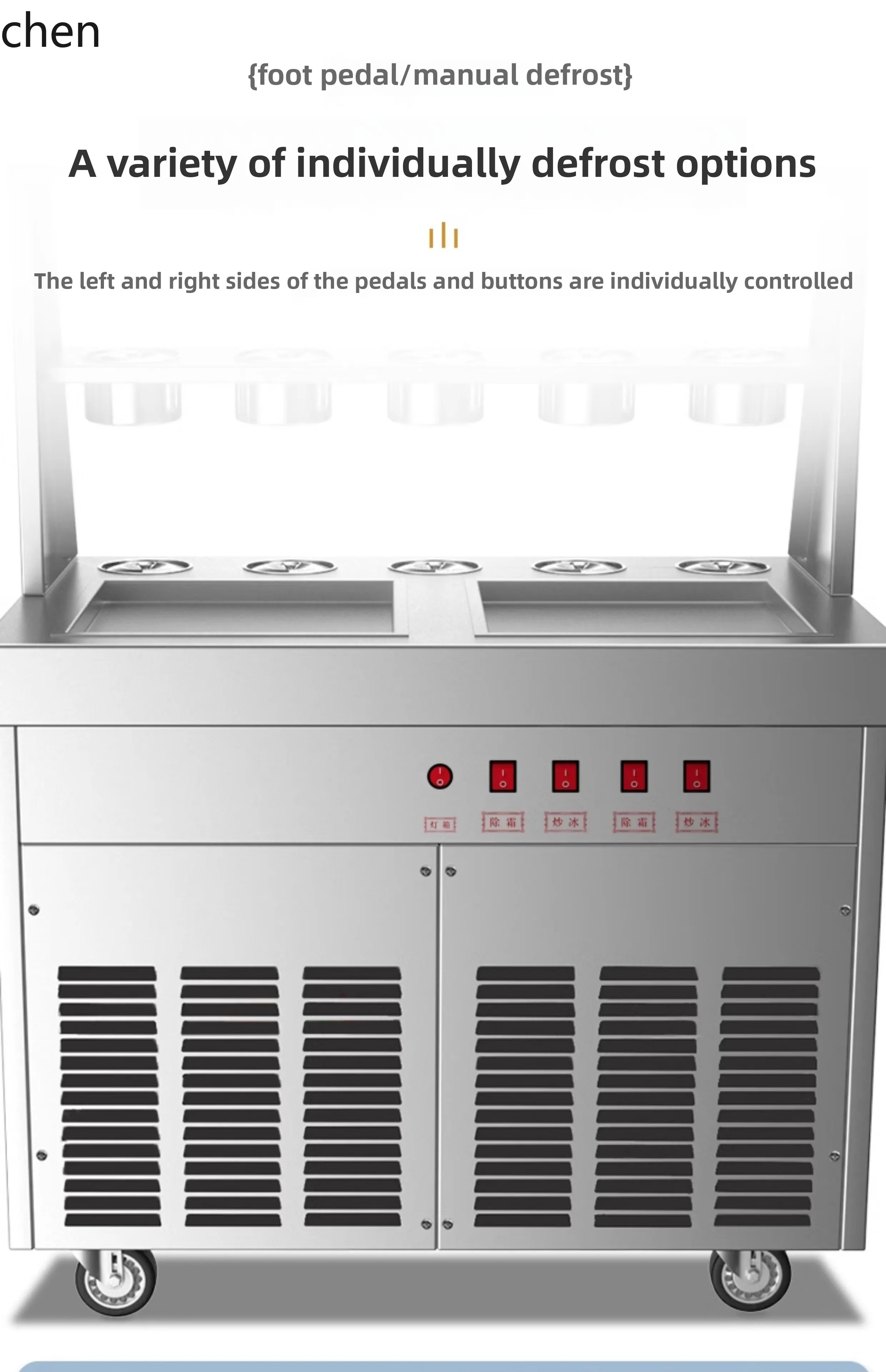 ZML Macchina per yogurt fritto Macchina per ghiaccio fritto automatica commerciale Macchina per rotoli di ghiaccio fritto a vaso singolo e doppio