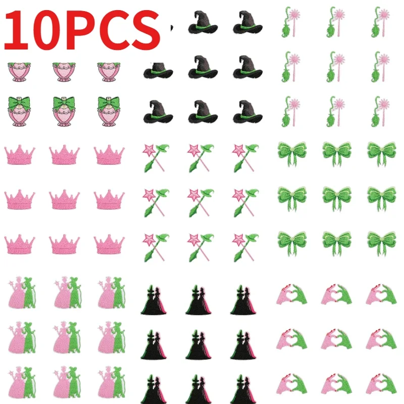 atacado-10-pecas-patches-de-tecido-bordados-de-feiticeiro-e-bruxa-para-roupas-rosa-verde-com-varinha-magica-coroa-e-laco-termocolantes