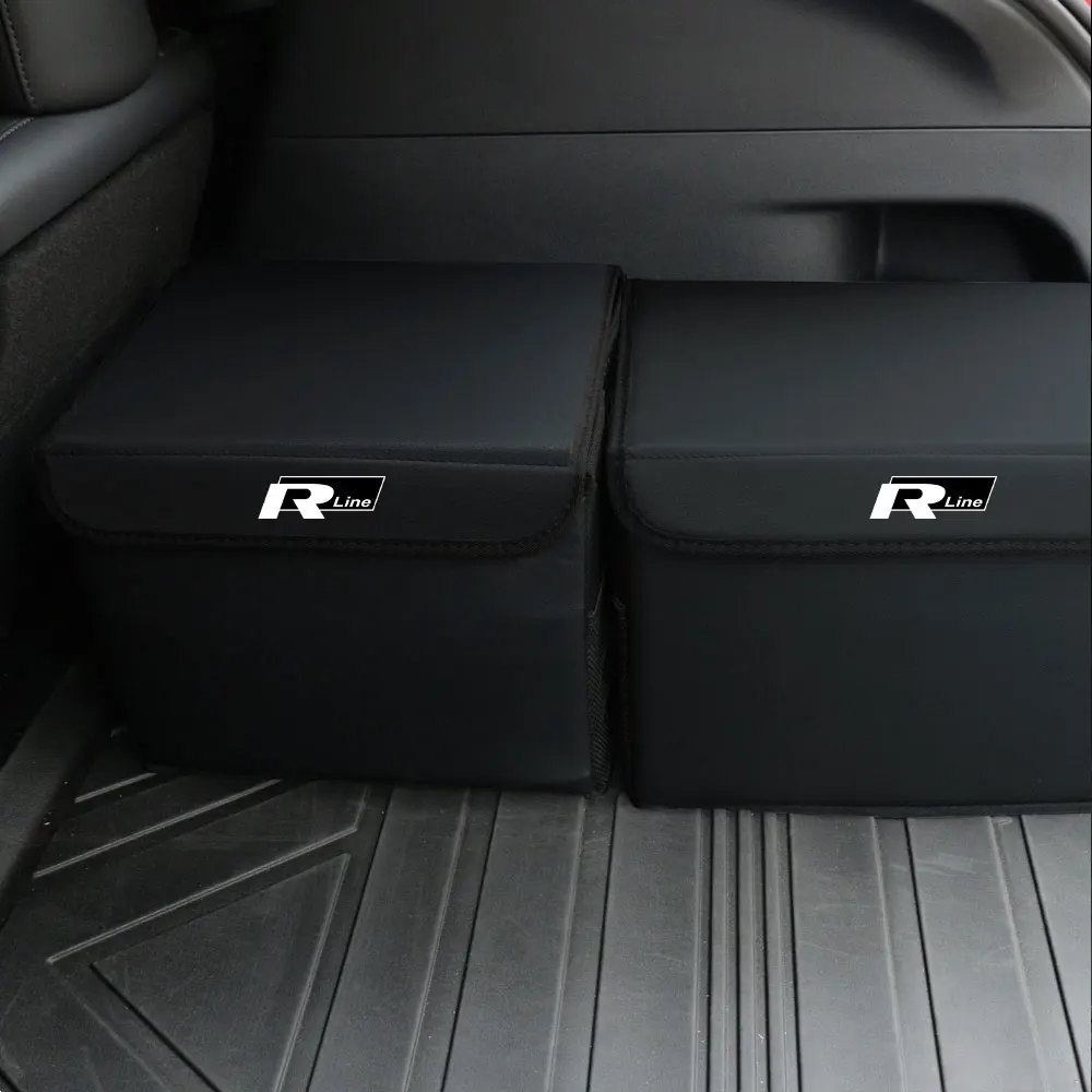 Large Capacity Car Trunk Storage Box Folding Felt Organizer Bag for Volkswagen VW RLINE Jetta Tiguan Passat Polo Golf Mk6 Beetle