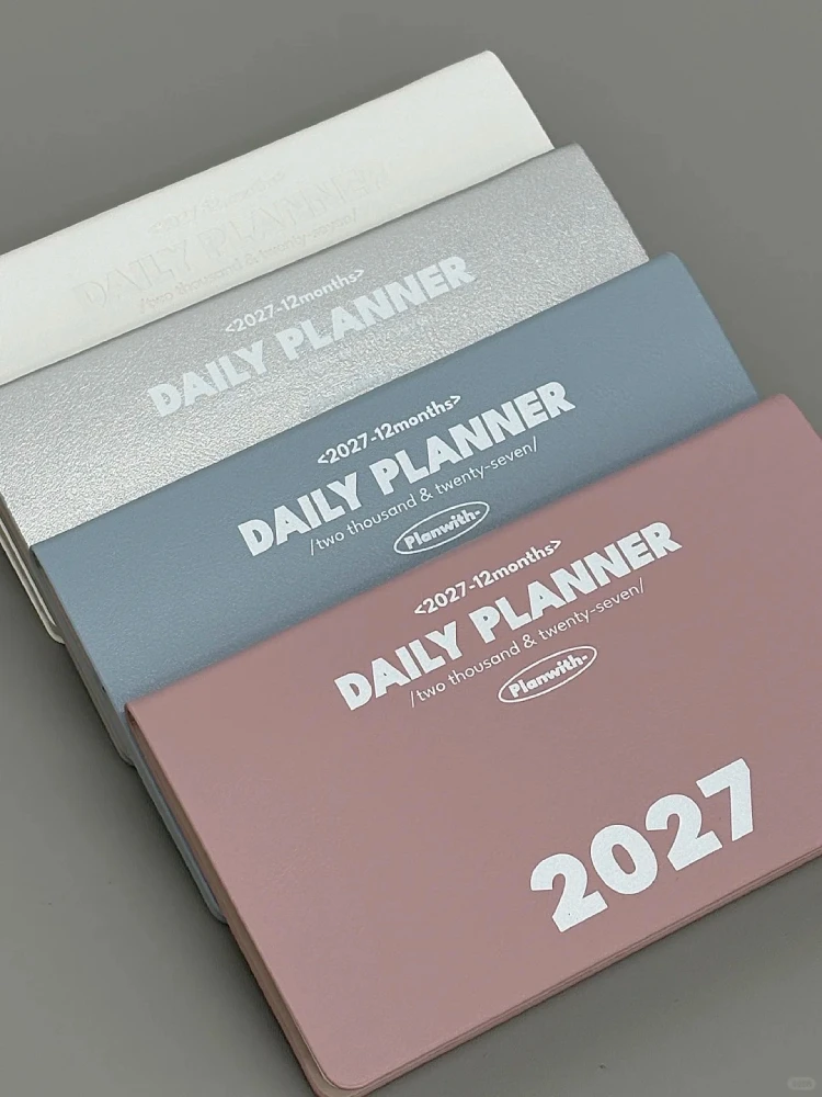 2027 Planwith Planner Weekly Monthly Notebook Flipped Diary Planner Compact Agenda Goal Tracker Journal with Index Tabs Stickers