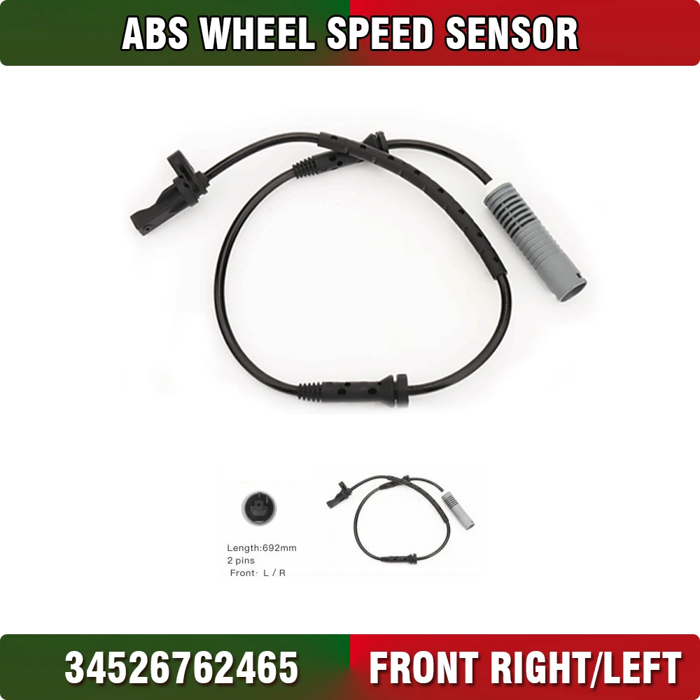 

Car Accessories Front Left and Right ABS Wheel Speed Sensor For BMW 120i E82 E87 E88 318i 320i E90 E92 E93 34526762465 6762465