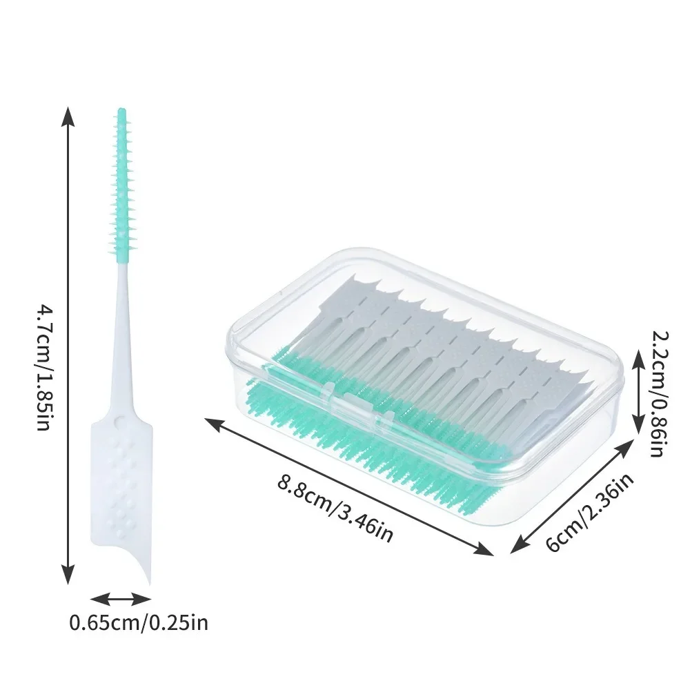 100-200Pcs/box Interdental Brush Soft Rubber Teeth Cleaning Tools Dental Toothpicks Between Teeth Toothbrush Oral Hygiene Care