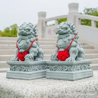 Stone Carved Lion Ornaments, Chinese Feng Shui Decorations, Home Decor, Living Room, Bar, Coffee Shop, Desk Decorations