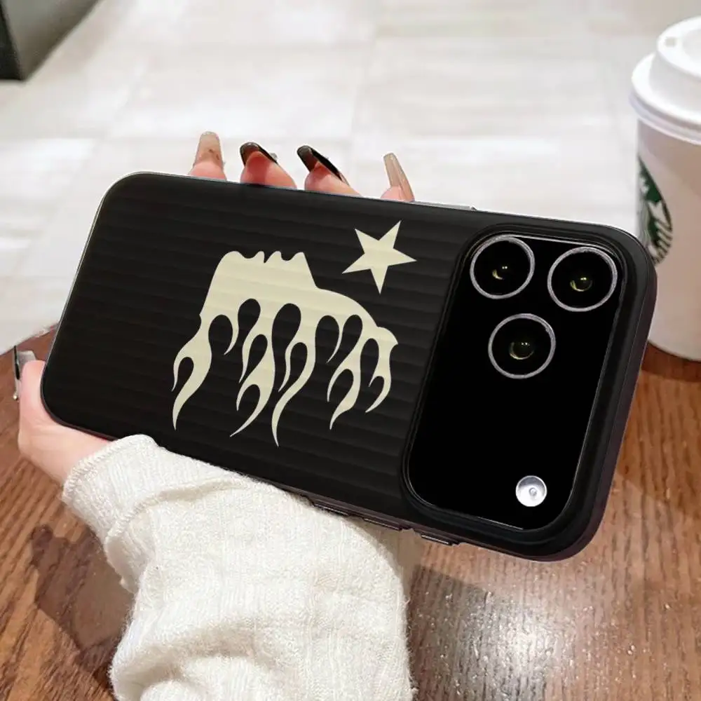 H-HellstarS Fashion Logo For iPhone 17 16 15 Plus Pro Max 12 14 Plus 11 13 Wave Corrugated Stripe Funda Phone Cover view 5