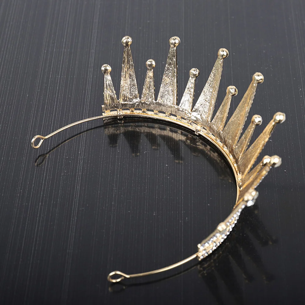 

Beautiful Bridal Crown Golden Stylish Head-Wear Charming Hair Adornment Wedding Dress Accessory Elegant Headdress
