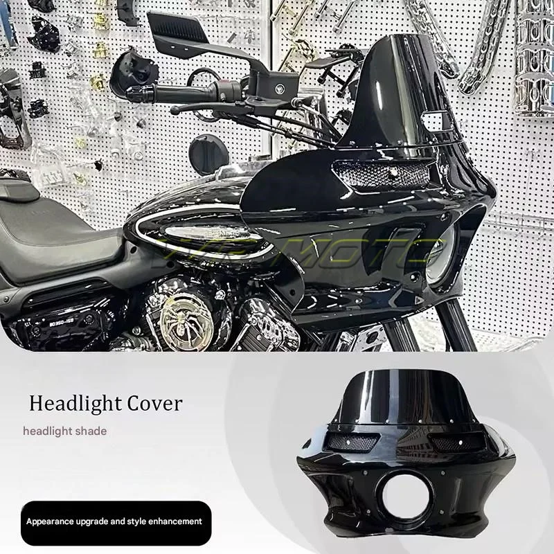 Enlarged Headlight Cover Windshield Front Wind Deflector Fit For BENDA ROCK 707 Cruiser Motorcycle Mod Accessories