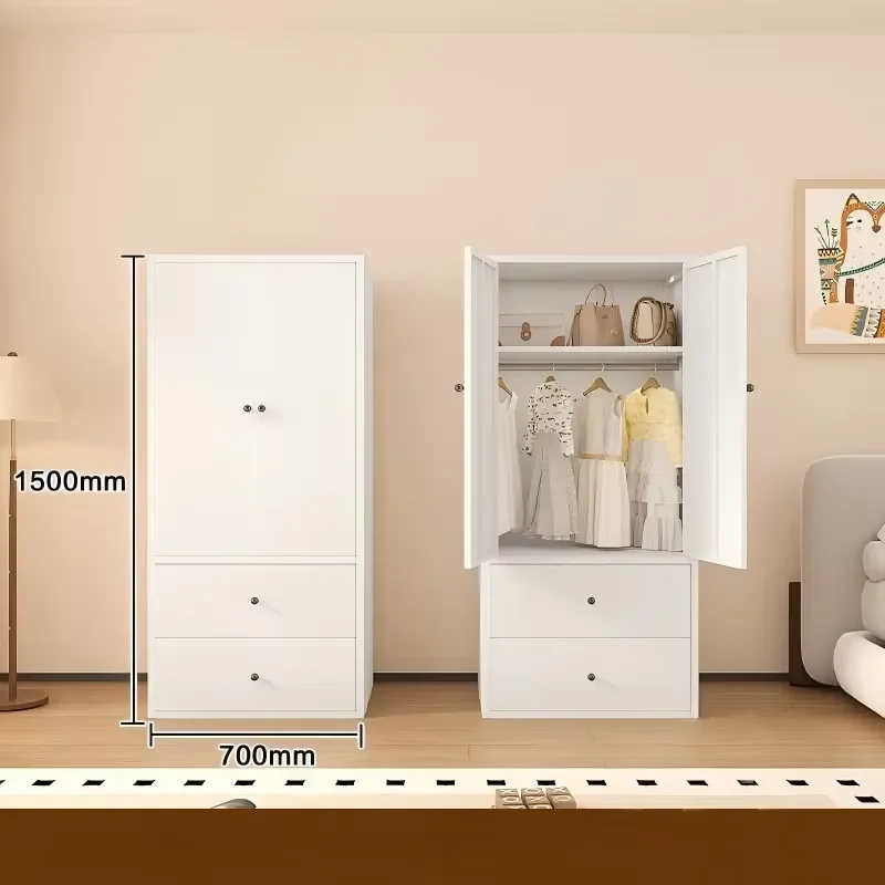 Steel Locker for Kids Bedroom Storage Cabinet Easy Assemble Metal Wardrobe Furniture New Color