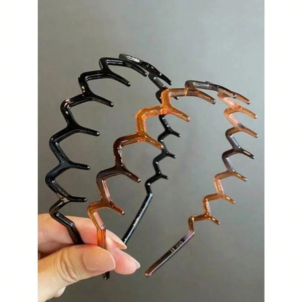 

2pcs Wavy Plastic Headbands For Women Hair Accessories Elastic Hair Hoop