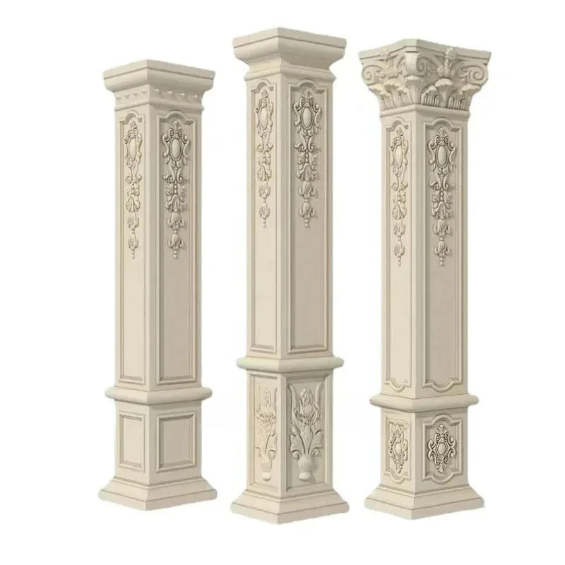 Roman Column Mold for Home Garden Buildings Square Column Antique Various Patterns Mold Full Set of Square Villa Gate