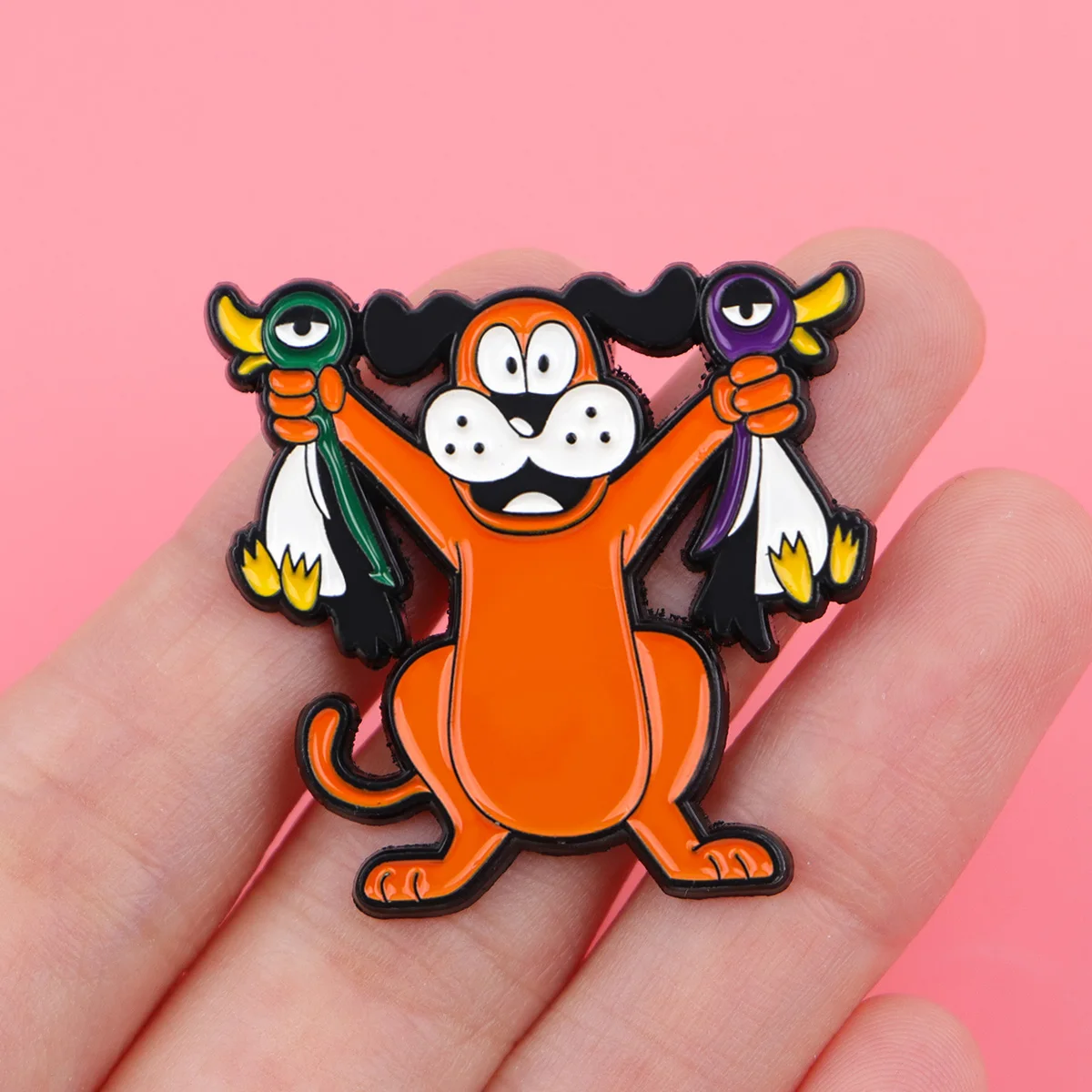 재미 있은 오리 에나멜 핀 귀여운 강아지 브로치 파인스 옷깃 핀 배낭에 배지 의류 액세서리 동물 쥬얼리 친구 선물