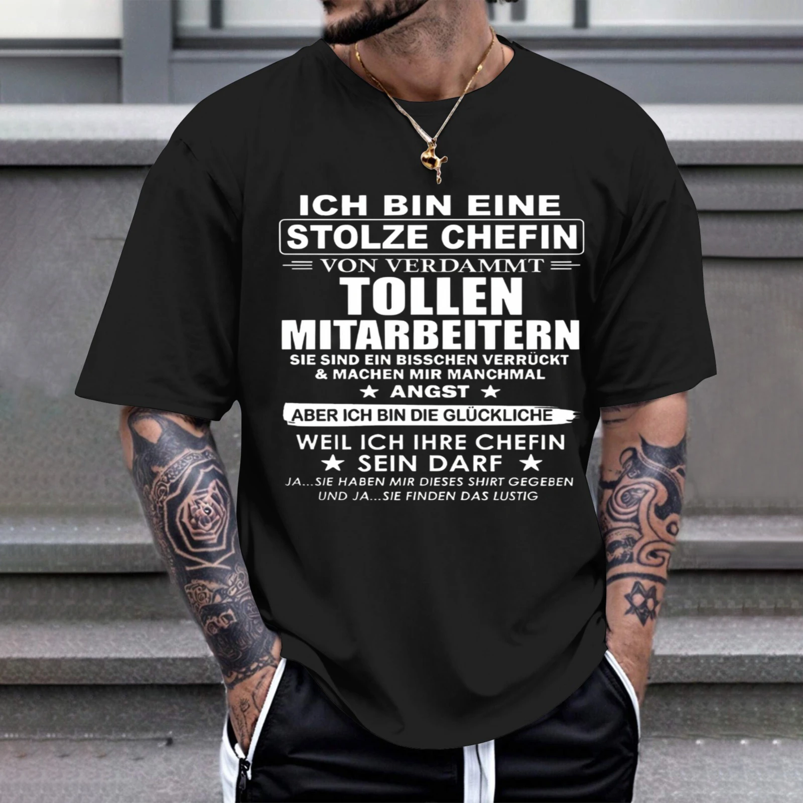 Herren-T-Shirt „I Am A Proud Boss“ – perfekt für Freizeitkleidung, Partys und Karnevalsoutfits