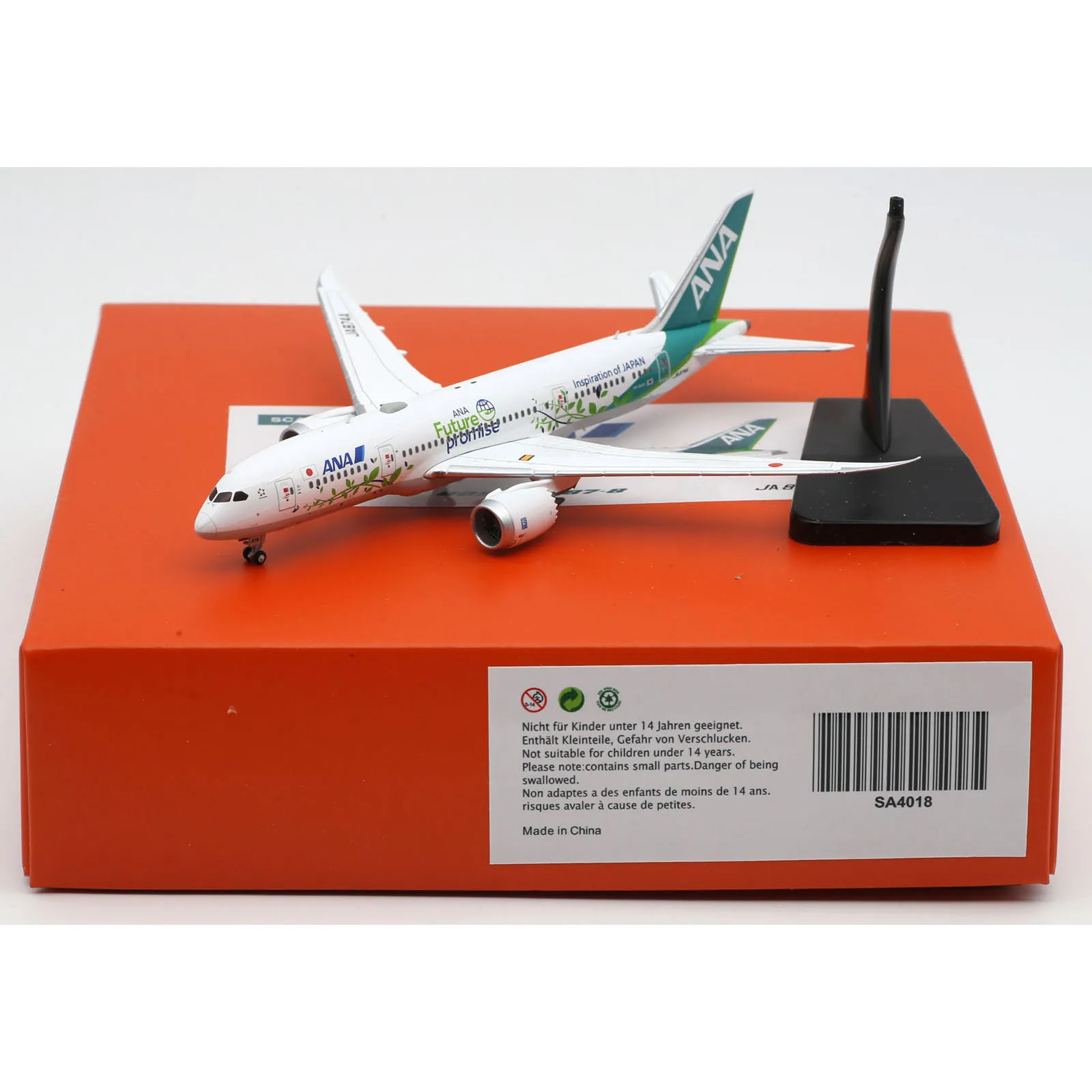 SA4018 Alloy Collectible Plane Gift JC Wings 1:400 All Nippon Airways ANA Dreamliner Boeing 787-8 Diecast Aircraft Model JA874A