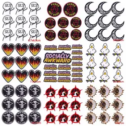 10PCS Wholesale Embroidery Patch Iron On Patches For Clothing Thermoadhesive Patches On Clothes Punk Sewing Patch Sun Badges DIY