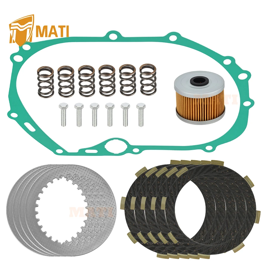 

Clutch Kit Gasket Spring Oil Filter 17-24 For Suzuki DR-Z110 2003-2005 For Kawasaki KLX110 2002-2024 BR125 Z125 PRO 2017-2024