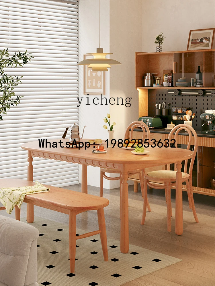 X5  all solid wood dining table log style  household small apartment eating table