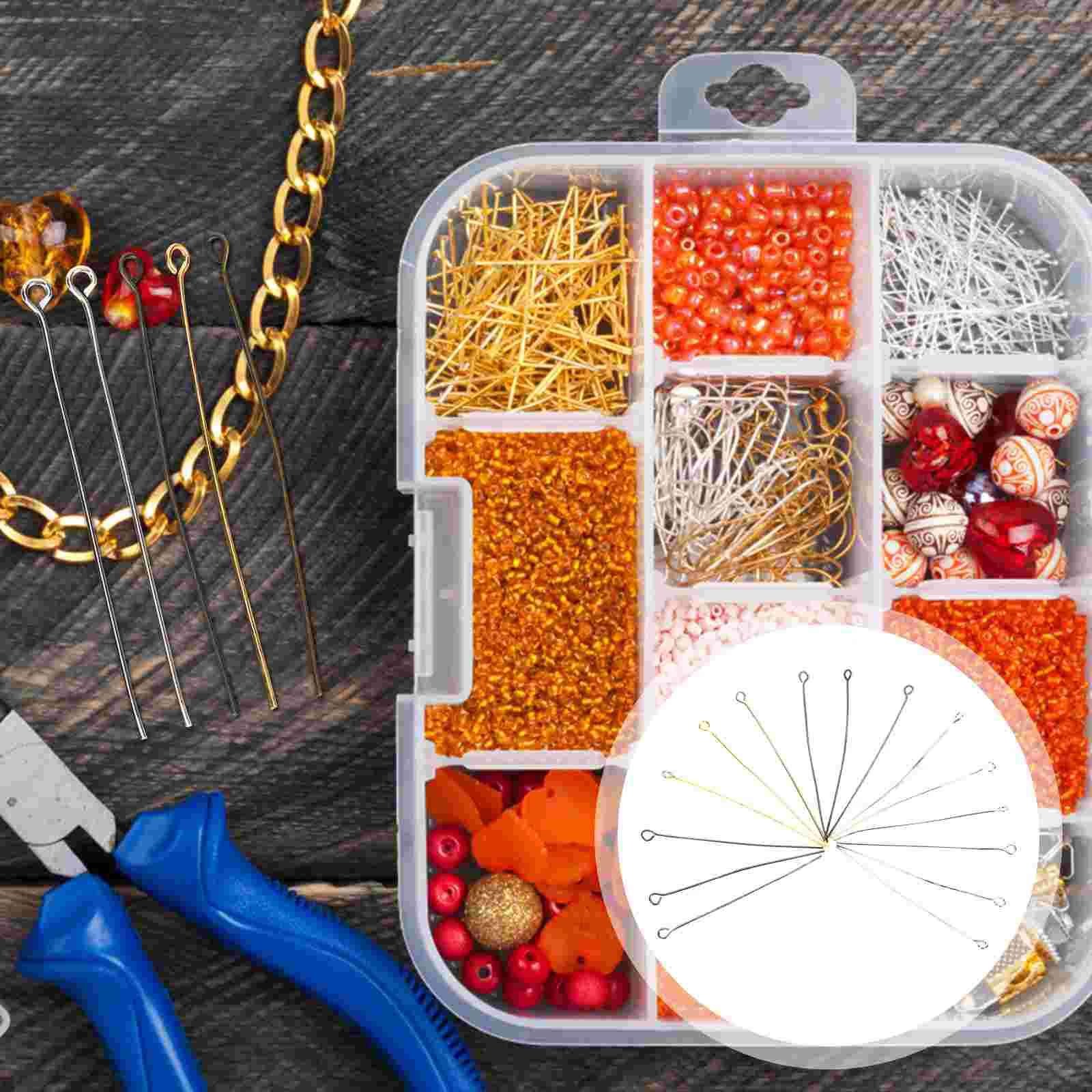 

500 Pcs Jewelry Making Eye Pin Supplies Earring Head Metal of The Lid Accessories Open Alloy Locket