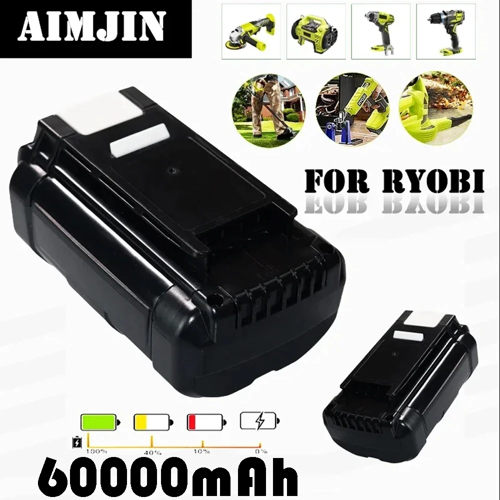 

Rechargeable Battery 40V Cordless Power Tools Battery For Ryobi 6.0Ah 40V Li-Ion RY40502 RY40200 OP4050 OP4026 OP40401
