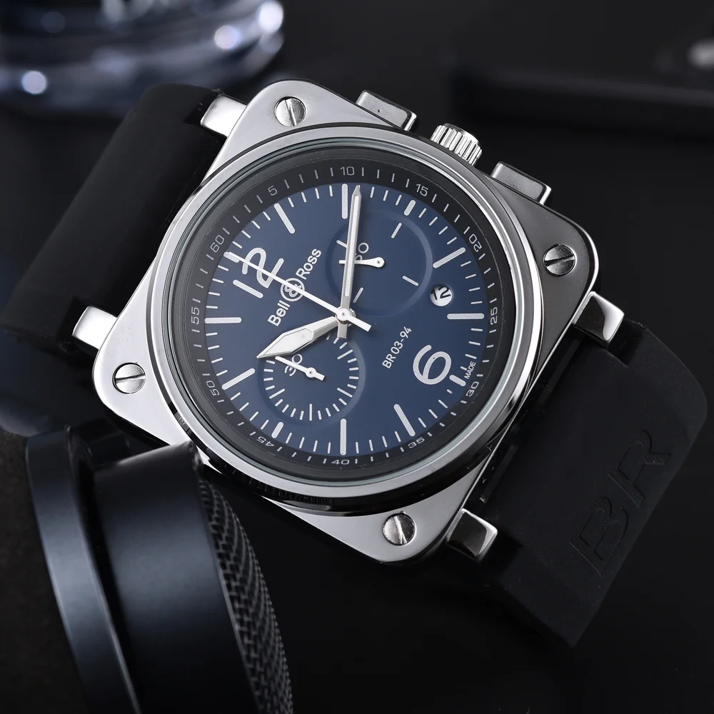 2026 New Fashion Top Quality Original Brand Watches For Mens High Quality Square Quartz WristWatch Automatic Date AAA Male Clock image 3