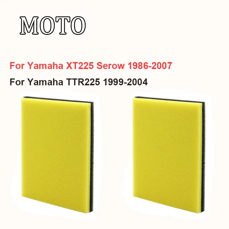 2PC Motorcycle Air Intake Cleaner Filter Sponge Air Filter Foam For Yamaha XT225 XT 225 Serow 1986-2007 TTR225 1999-2004