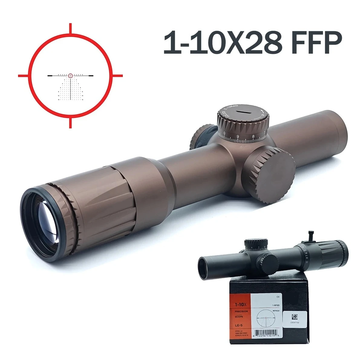 

Оптический прицел 1-10x28 мм FFP с сеткой MRAD, первая фокальная плоскость, высокоточная оптика, тактический прицел с красной подсветкой