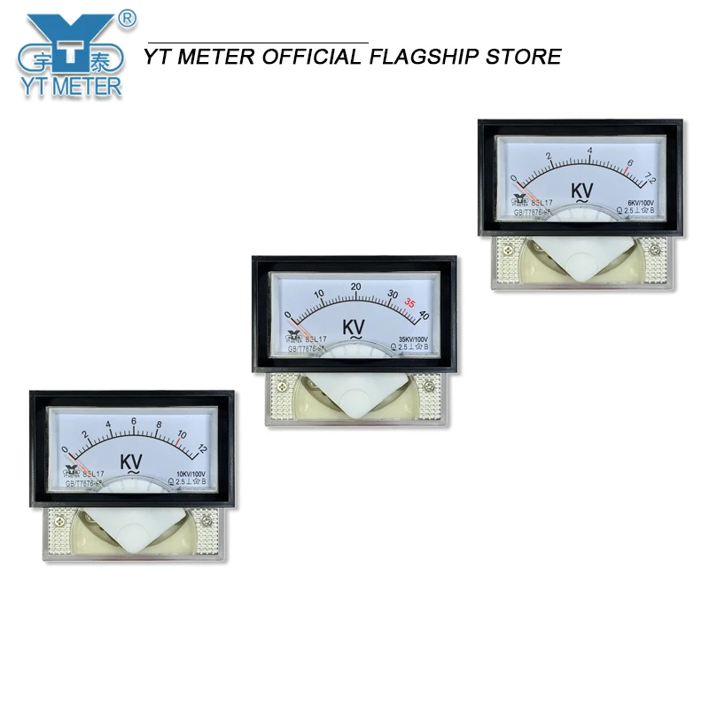 85L17 100V الجهد العالي الفولتميتر 3.6kv 7.2kv 10KV 12KV 40KV مؤشر كيلو فولت متر التيار المتناوب
