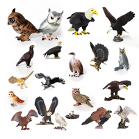 Realistic Plastic Birds of Prey Figurines Owl Vulture Bald Eagle Models Toy Figures Educational Set for Collection Birthday Gift