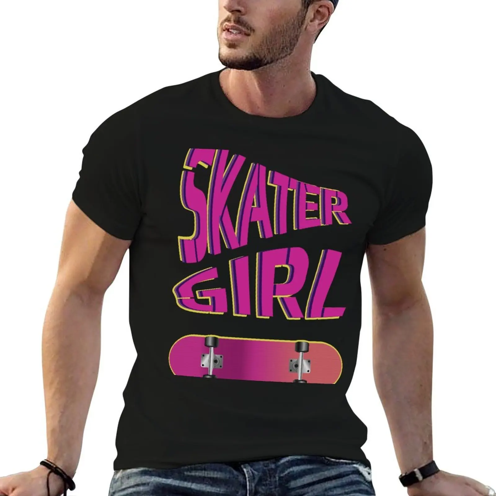 

skater girl T-Shirt man tshirt anime t shirts oversize T-Shirt