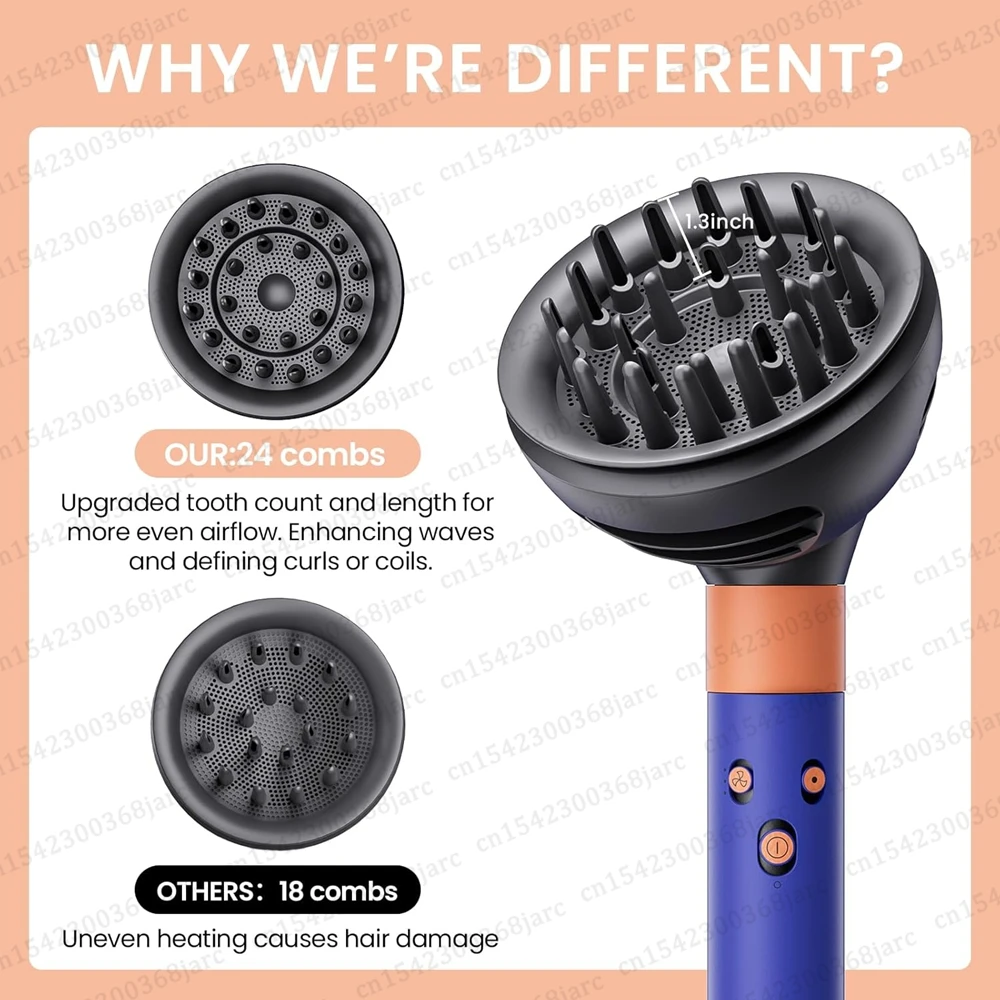 2 en 1: nuevo difusor y boquilla para peinar el cabello, compatible con Dyson Airwrap HS01, HS05, SenCiciMen X9 y secadores de pelo profesionales.