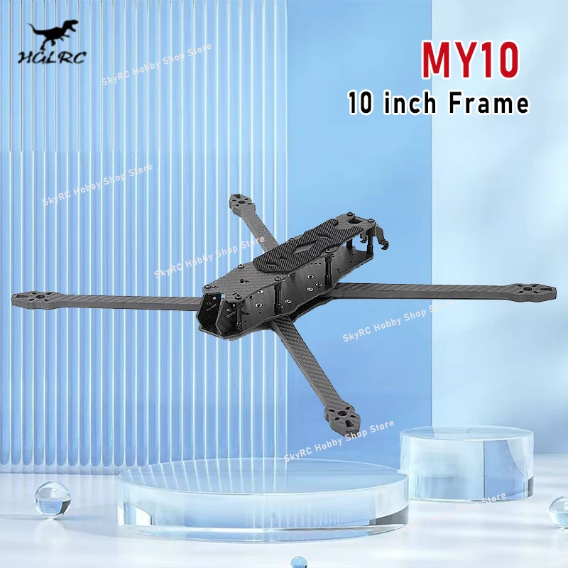 

HGLRC MY10 10-дюймовая рама — колесная база 415 мм, толщина рычага 7 мм для аксессуаров для гоночного квадрокоптера RC Freestyle