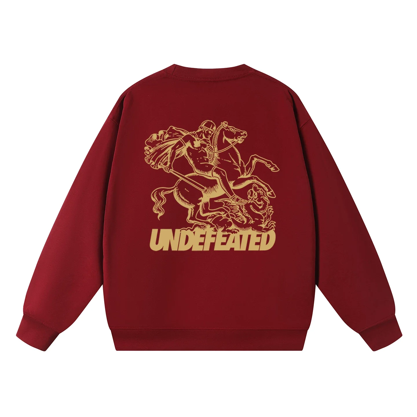 UNDEFEATED American Streetwear Letter Print Couple Matching Unisex Breathable Soft Cotton Crewneck Sweatshirt for Fall Winter