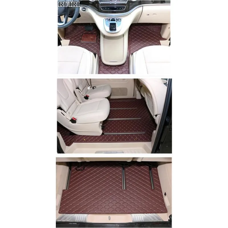 High quality! Custom special car floor mats + trunk mat for Mercedes Benz V Class 7 8 seats 2023-2014 waterproof durable carpets