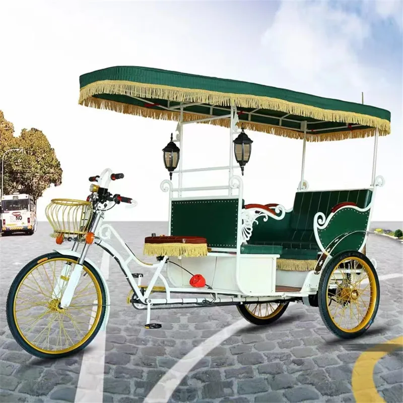 2023 new model Multifunctional Electric Rickshaw suitable for travel Family Bike Seat comfort Hot Sale Tricycles