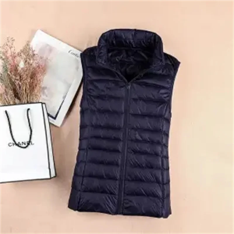 Lightweight Down Jacket Vest Female 2024 Autumn Winter New Waistcoat 8XL Coat Inner Outer Wear Sleeveless Coat Women Outwear Top