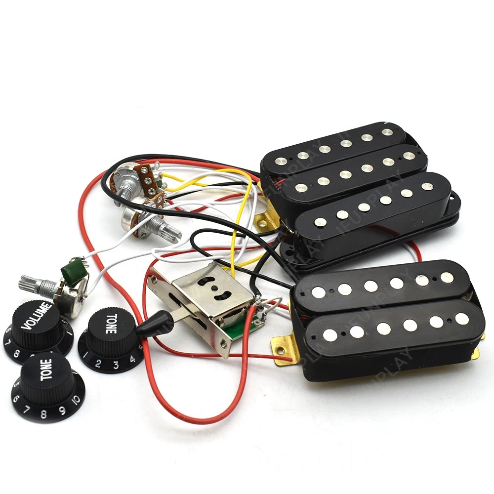 SSS/SSH/HSH/HH الغيتار الكهربائي لاقط الأسلاك تسخير سلكية مسبقا لاقط عدة 3/5 طريقة التبديل لهجة حجم المقبض ل ST الغيتار الكهربائي #6