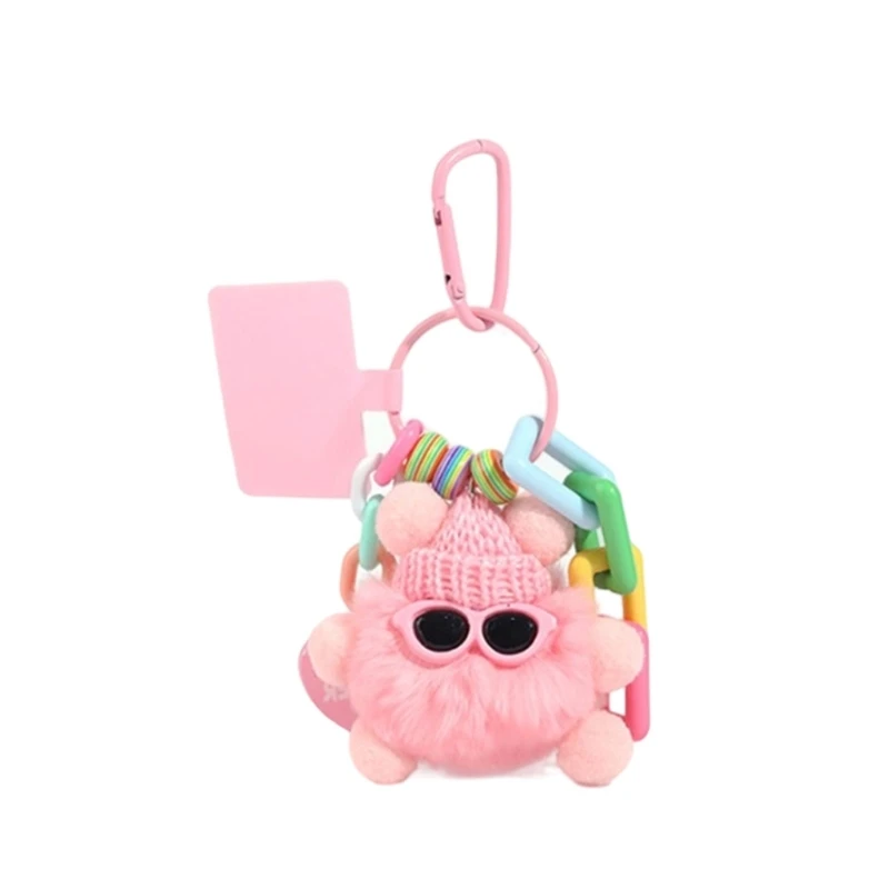 Unique Plush Coal Bag Decorations Unique Cartoon Coal Dolls Keychains Pendants Delicate Keychains for Girl