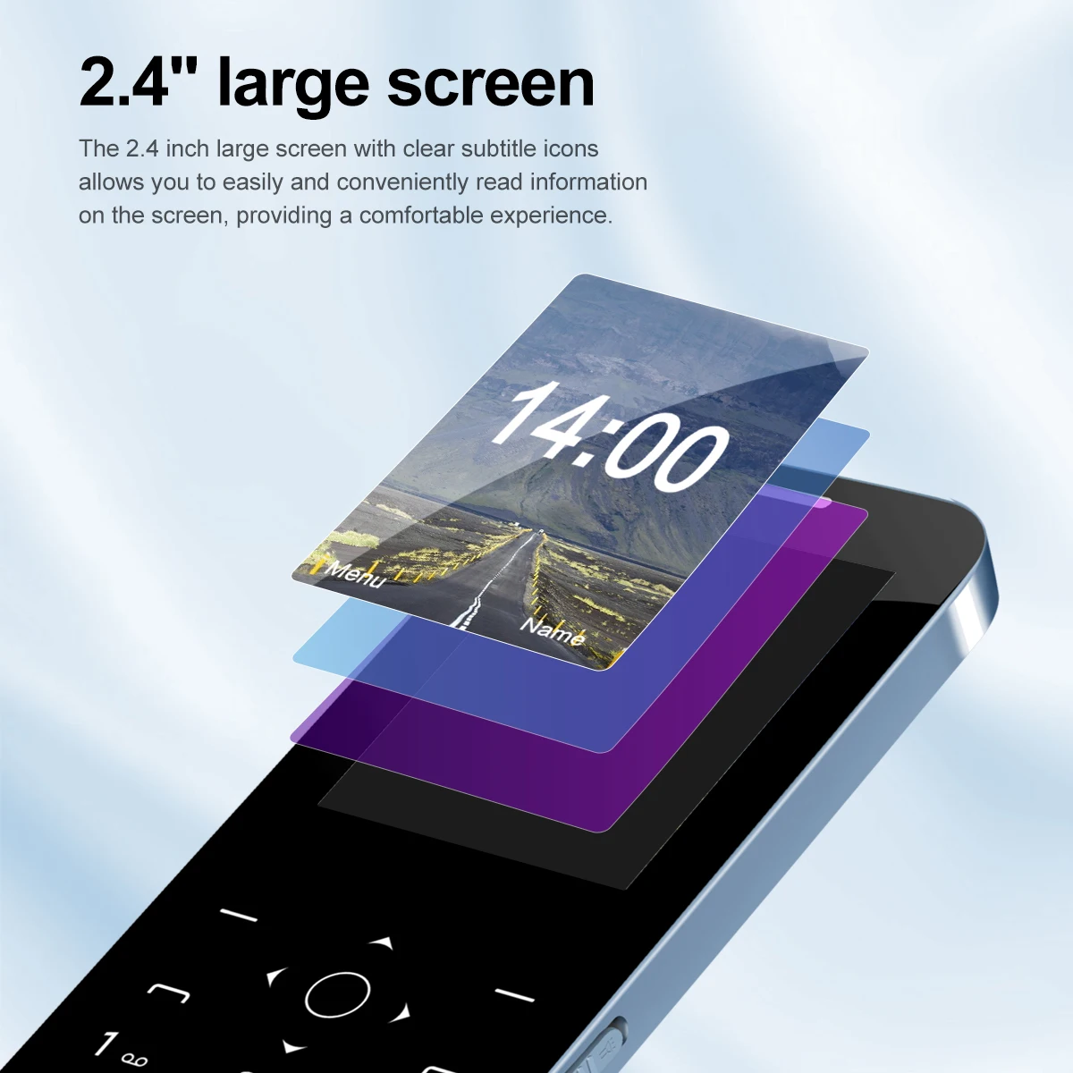 MKTEL M14 ميزة الهاتف أربعة بطاقة Sim الاستعداد 2.4 "شاشة 1100mAh بطارية MP3 MP4 راديو FM كبار الهاتف