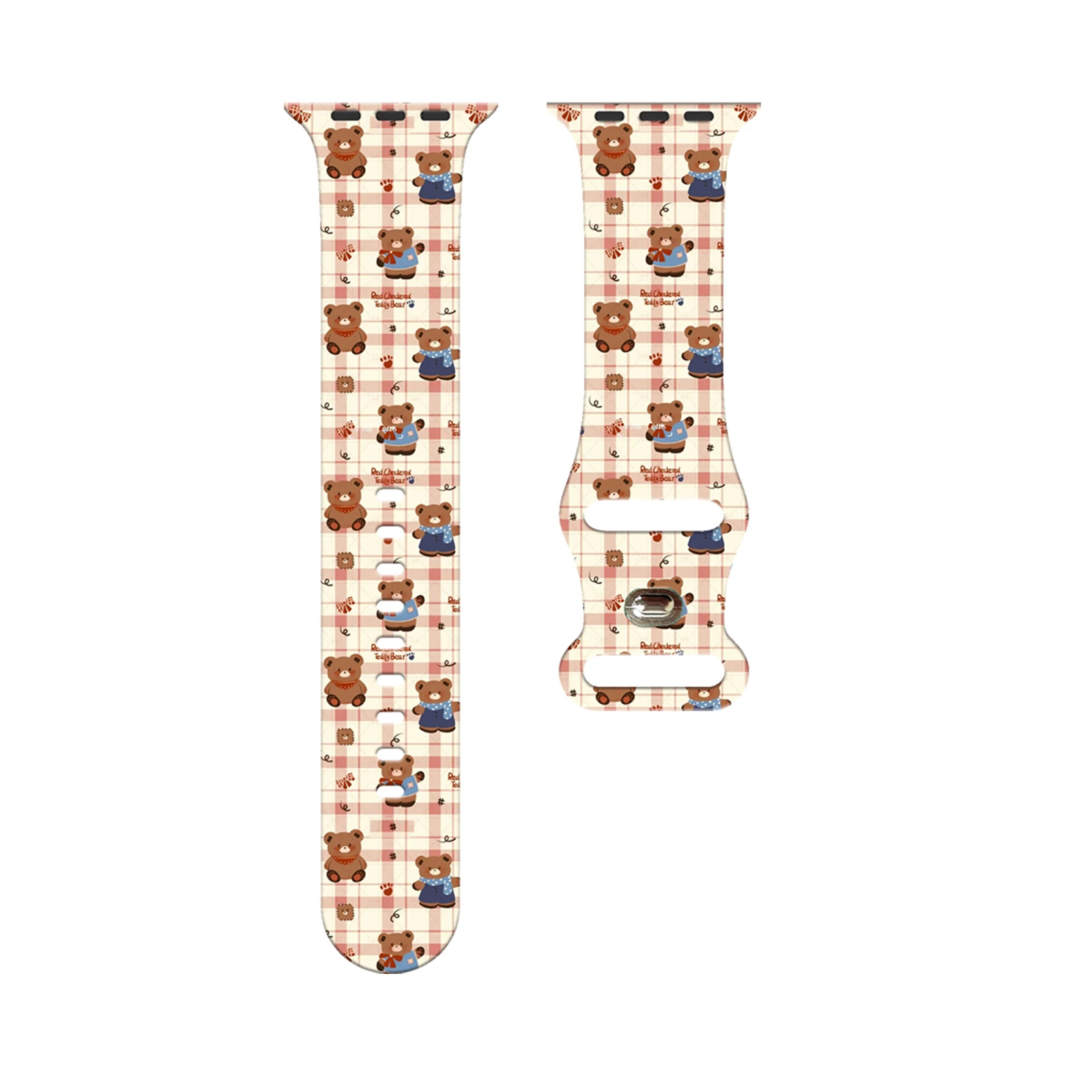 

Happy Christmas Printed Strap for Apple Watch 11 10 9 Silicone Band Replaceable Bracelet for iWatch 46mm 44mm 42mm Watchband
