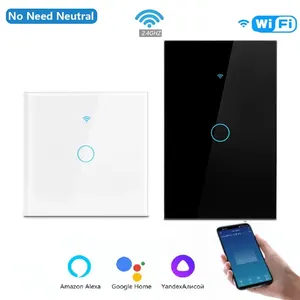 Work with Tuya WIFI Smart Home Switch Light Wall US/EU Glass Touch Panel Voice Wireless Remote Control by Alexa Google Home