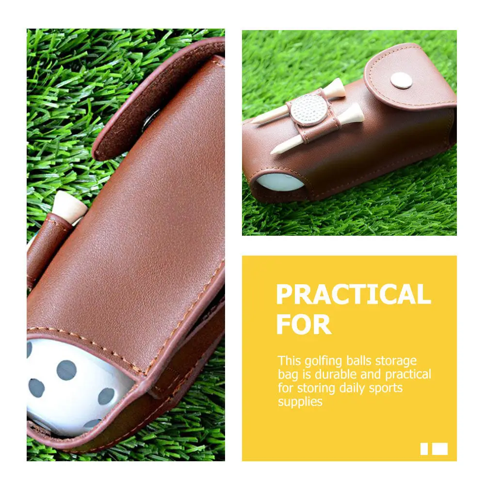 Professional Golf Ball Bag Button Fastening Wear-Resistant Material Waist-Worn Portable Design for