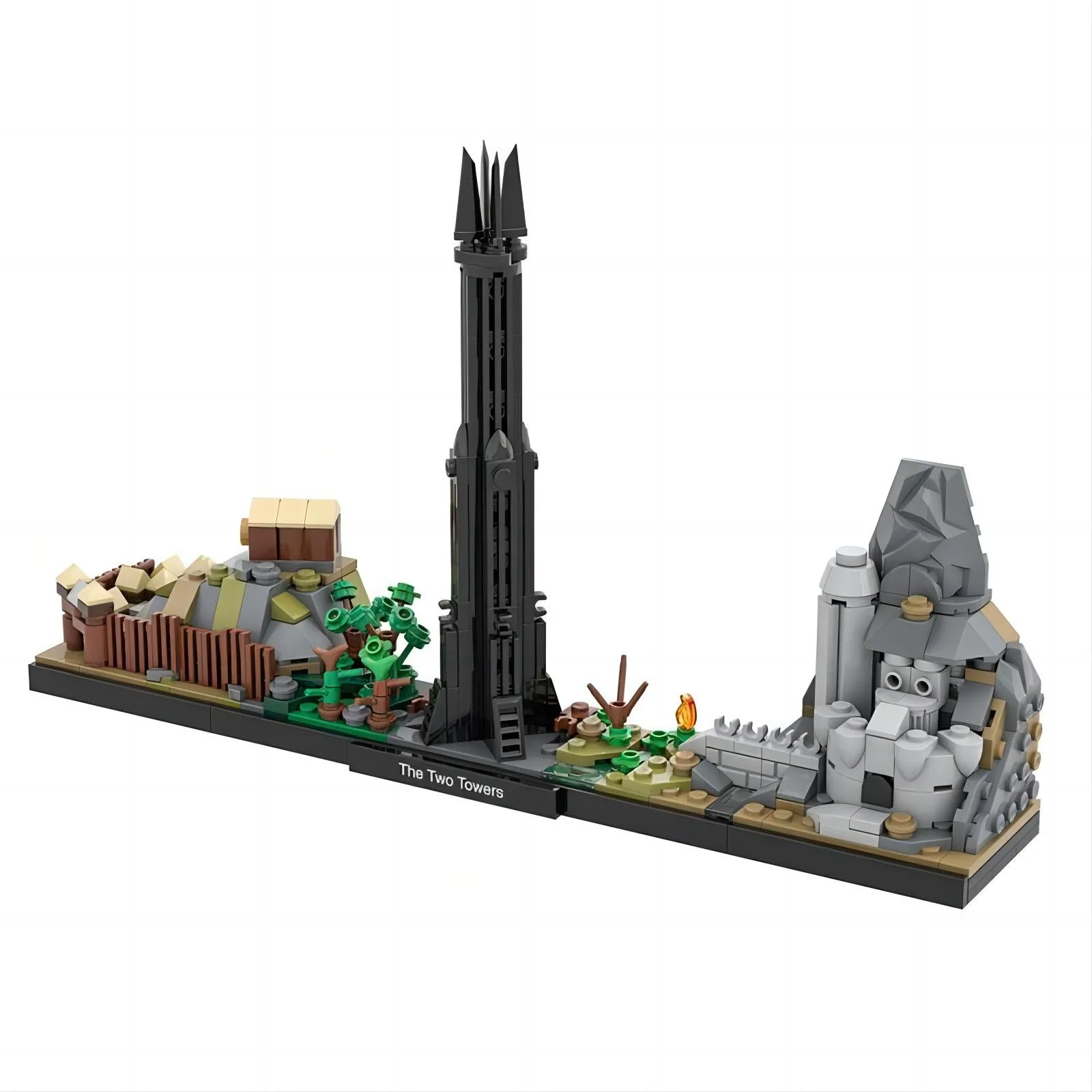 MOC Architectuur Street View Twin Towers Skyline Bouwstenen Kindermontagespeelgoed Puzzel Geschenken Mannen