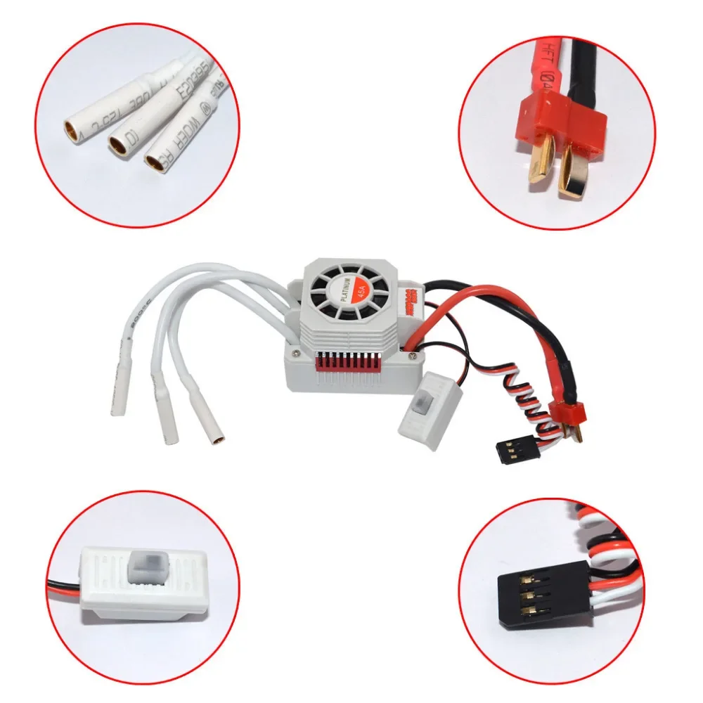 البلاتين مقاوم للماء 3660 4300KV/3800KV/3300KV/2600KV الاستشعار فرش السيارات مع 60A ESC عدة ل 1/10 RC سيارة شاحنة لعبة