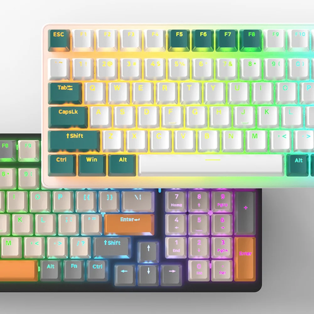 N34R-ZIYOULANG Mechanical Keyboard 100 Keys 98% Layout Mechanical Keyboard Wired Type C RGB Numpad K3