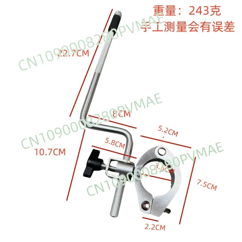 Drum Frame System Fitting Tube Clamp Horizontal Right Angle Adjustable Memory Lock, Microphone Clip