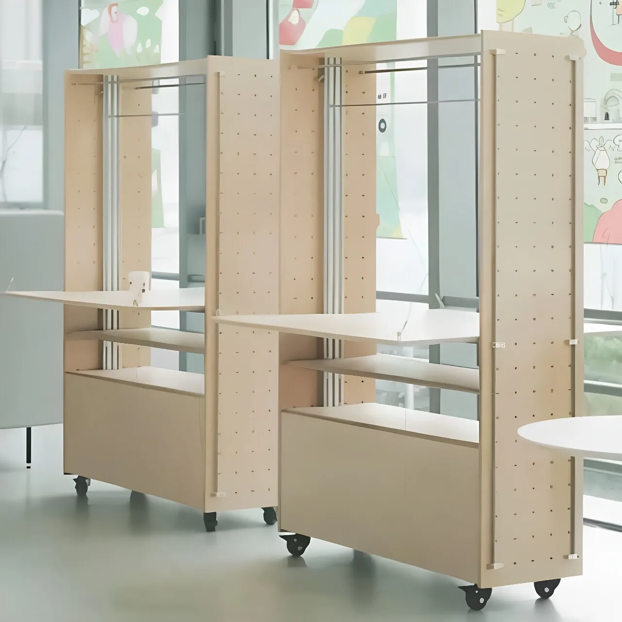 Yjq ocean board stall car exhibition hall movable display rack trolley store entrance rack