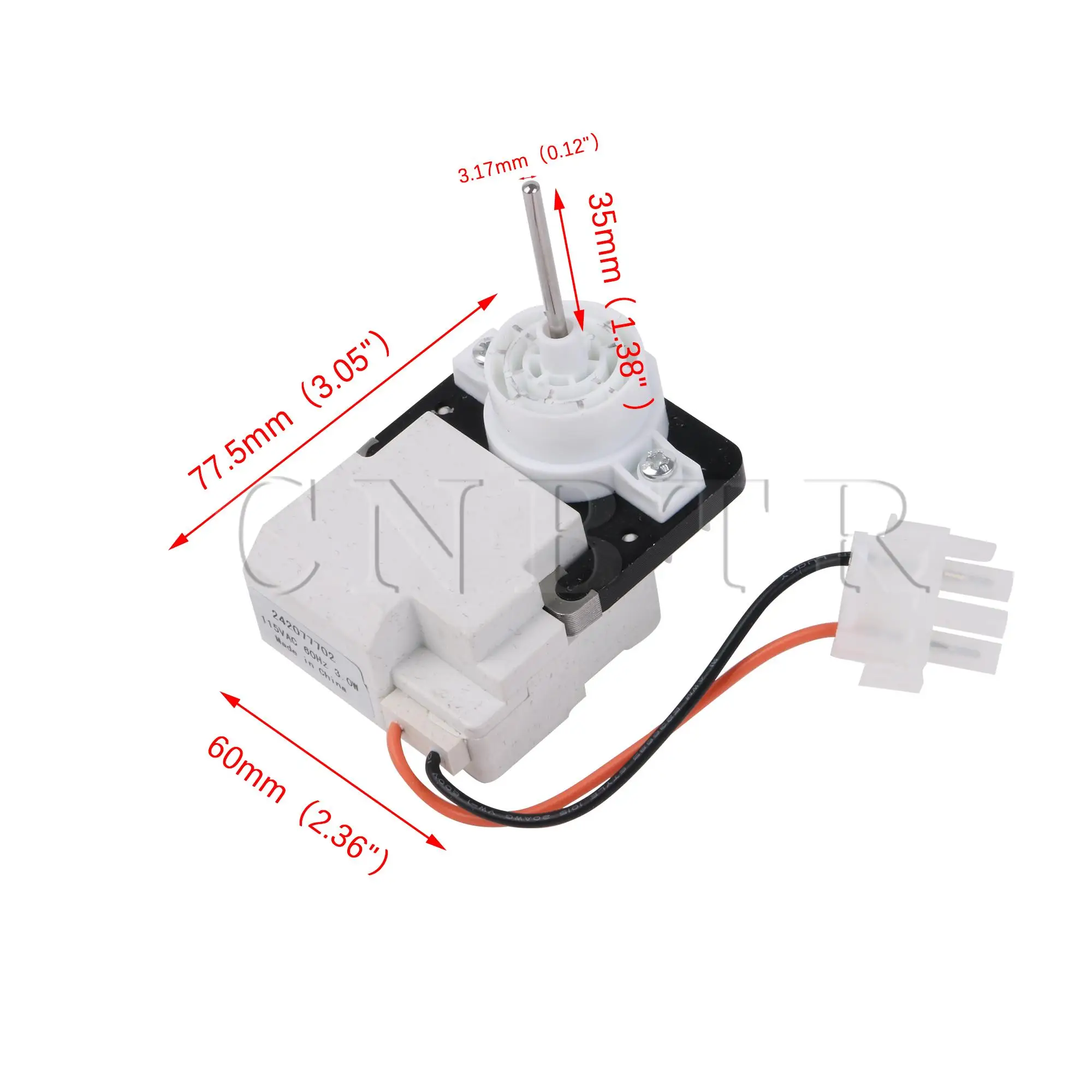 CNBTR Freezer Evaporator Fan Motor 242077702 Replacement for Kenmore 115V 2600rpm