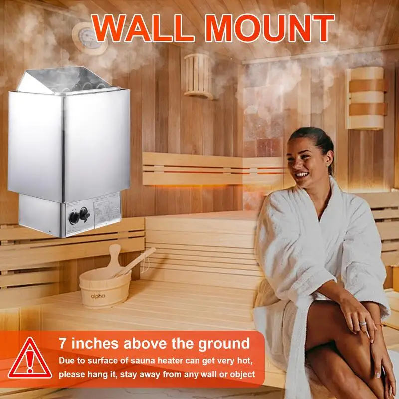 

Steam Bath Sauna Heater Steam Bath Electric Sauna Heater Sauna Heater With Built-in Controls 110V 6KW Stainless Steel Sauna