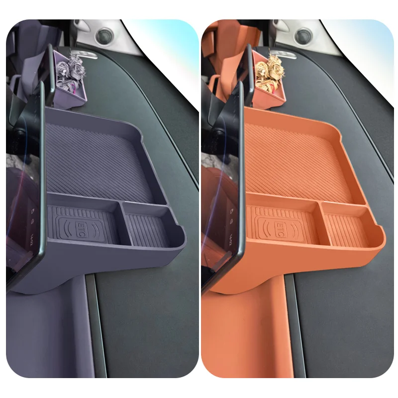 

For Leapmotor C10 C16 2024 2025 2026 Car Display Screen Rear Silicone Storage Box Dashboard Storage Tray Car Interior Accessorie