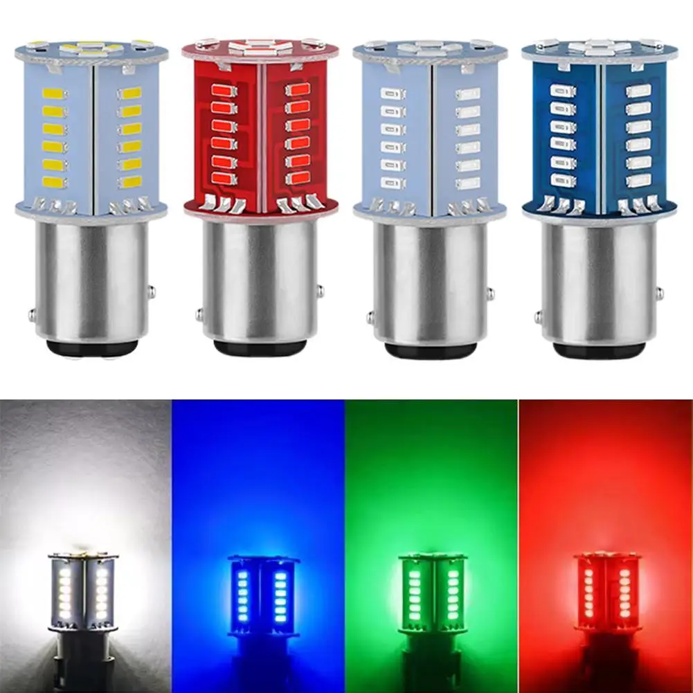 

1 шт. задний фонарь для мотоцикла для постоянного тока 12 В, высокая яркость, стоп-сигналы BAY15D LED 30SMD, плавный стробоскоп, вспышка, стоп-сигнал для мотоцикла