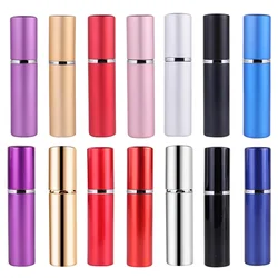 10PCS 5ML Aluminum Refillable Perfume Bottle With Atomizer Portable Empty Parfume Case Container Spray Bottle Travel
