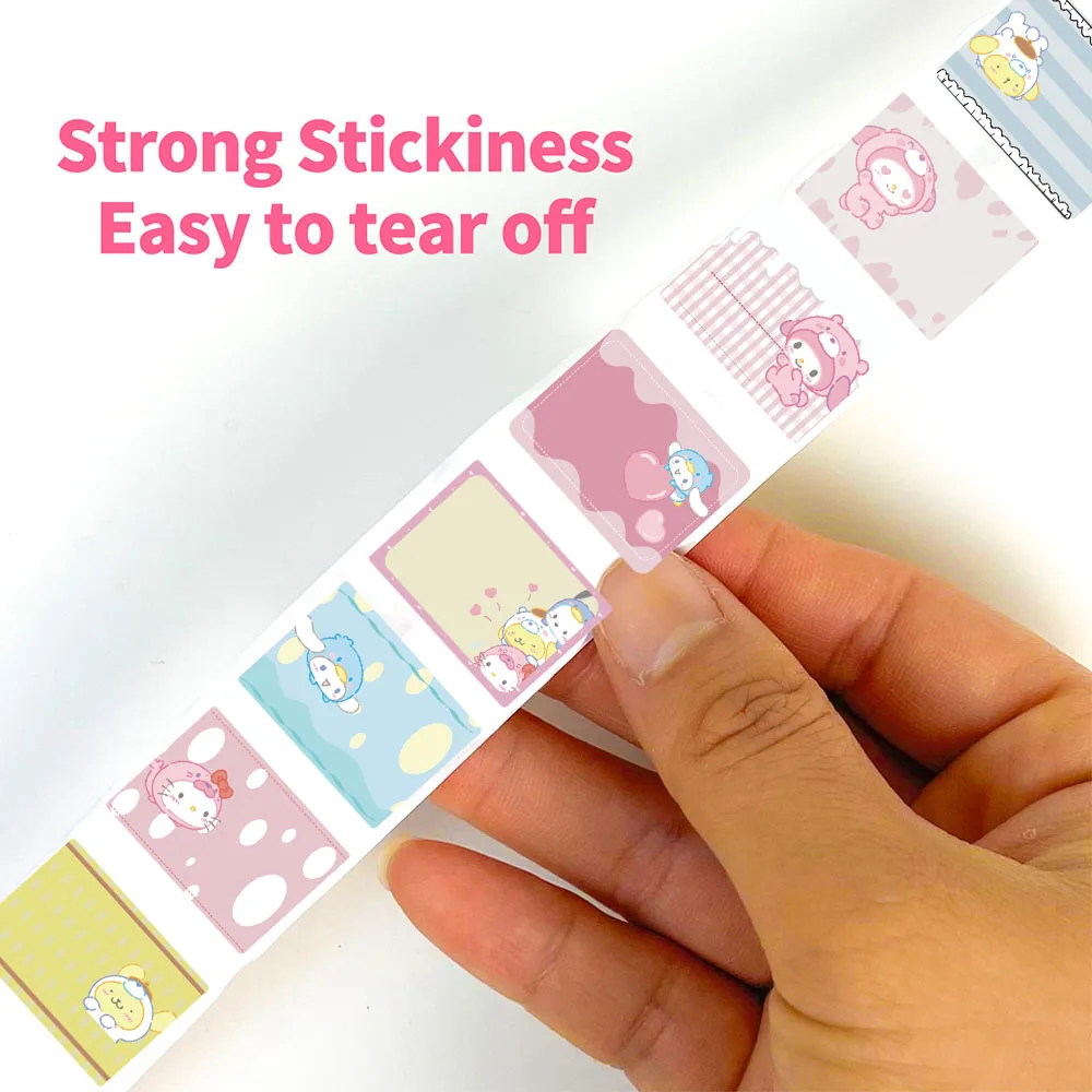 500PCS Cute Name of Sanrio Roll Sticker Notebook Skateboard Cafe Laptop Luggage Bicycle Car Phone Backpack Aesthetic Decal